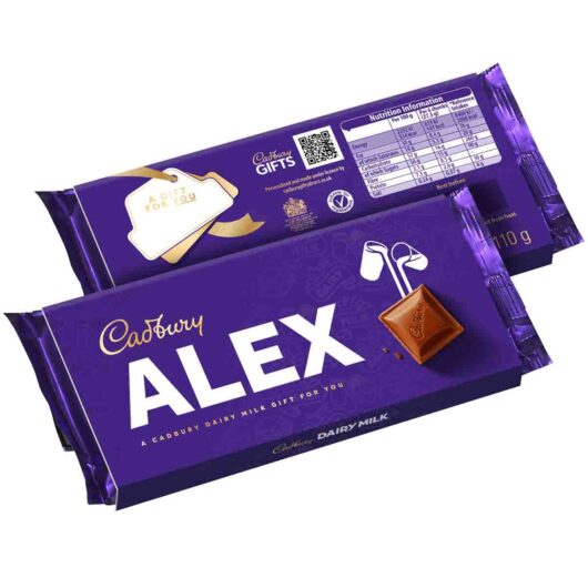 Cadbury Alex Dairy Milk Chocolate Bar with Sleeve 110g