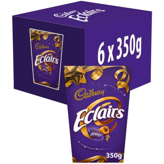 Cadbury Chocolate Eclairs Carton 350g Box of 6