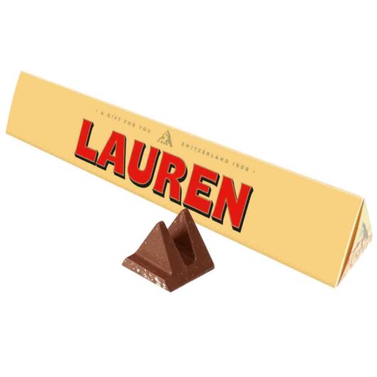 Toblerone Lauren Chocolate Bar with Sleeve