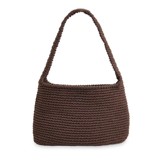 Whistles Women's Woven Top Handle Shoulder Bag - Chocolate, Chocolate