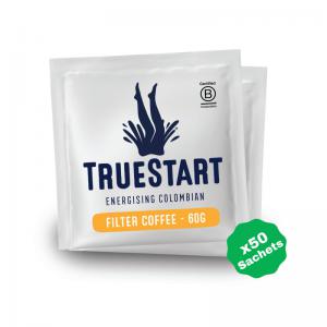 Truestart Energising Colombian Filter Coffee Sachets 60gx50 Pack of 50
