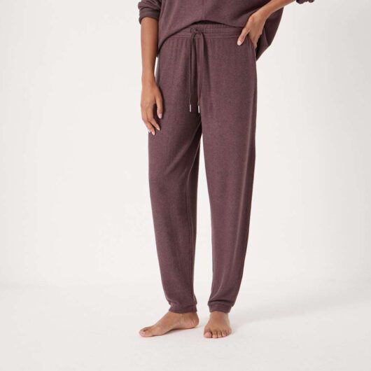 HUSH Supersoft Drawstring Cuffed Joggers Chocolate