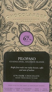 Chocolarder, Pilopaso, 67% Dark Chocolate Bar