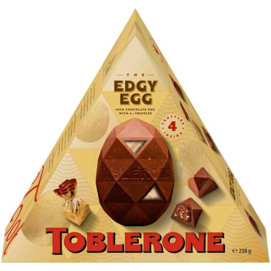 Toblerone The Edgy Egg Truffles Milk Chocolate Easter Egg 258g
