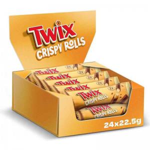 Twix Twin Crispy Rolls 24 x 22.5g NWT8334