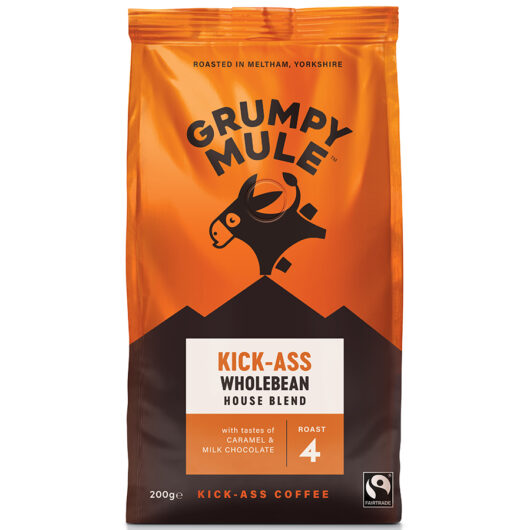 Grumpy Mule Fairtrade Kick Ass House Blend Coffee Beans - 200g