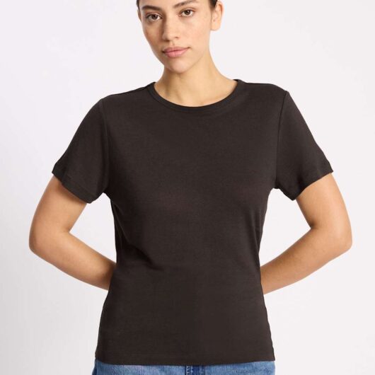 Albaray Linen Blend T-Shirt Chocolate