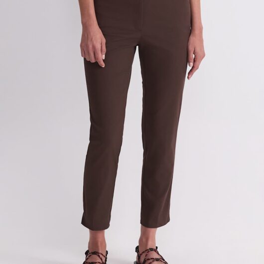 Sportscraft Cotton Rich Slim Fit Cropped Trousers Chocolate